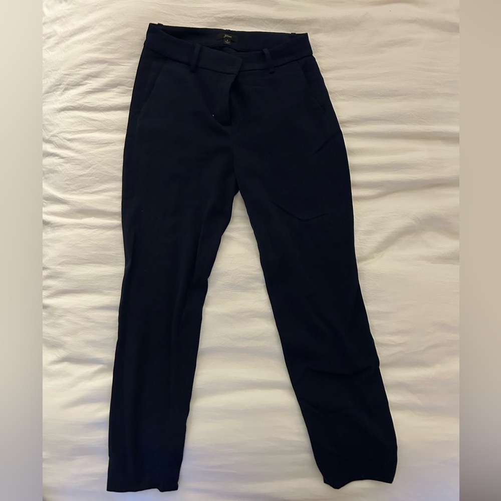 J. Crew Ankle Navy Trousers